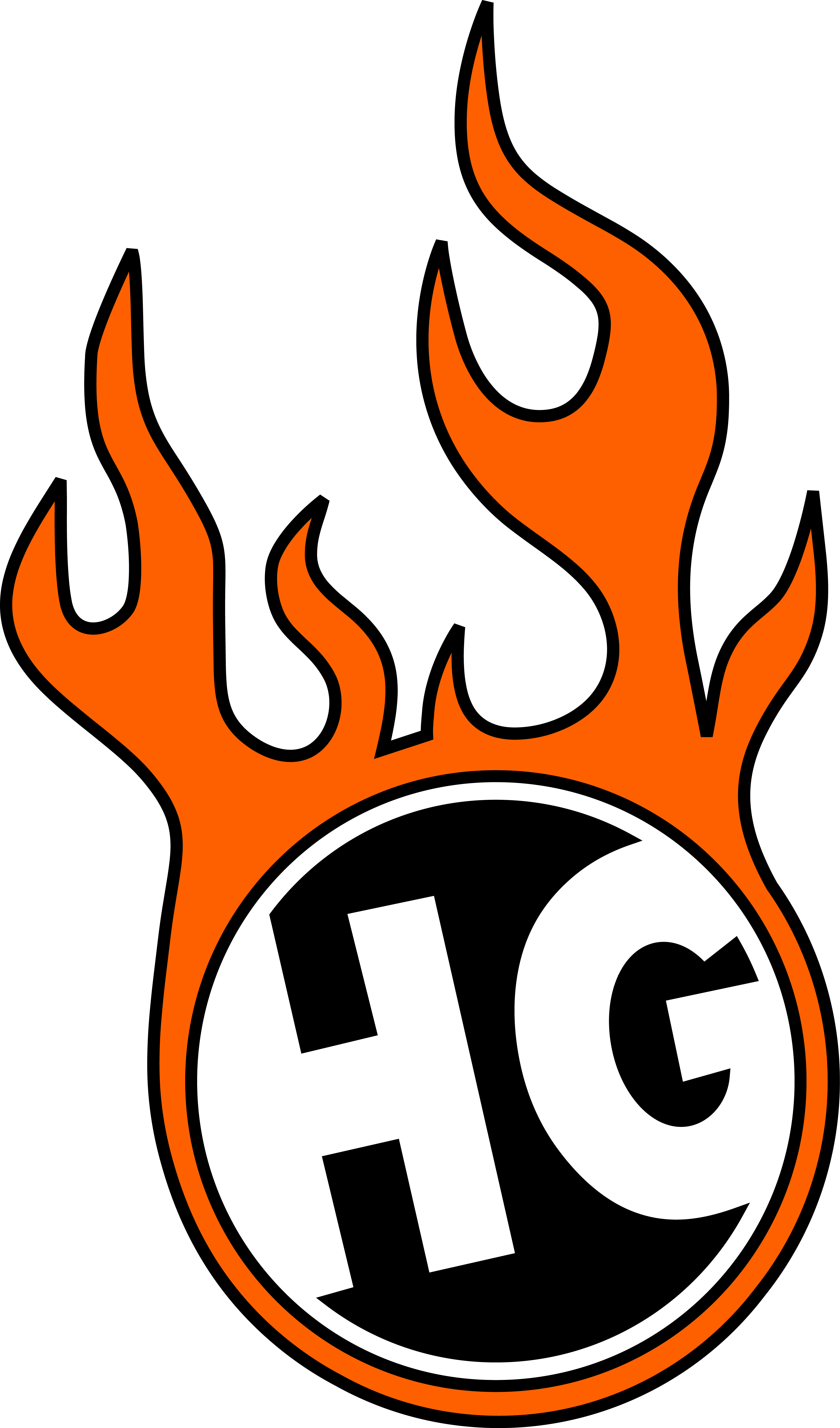 A black and orange logo with the word hg on it.